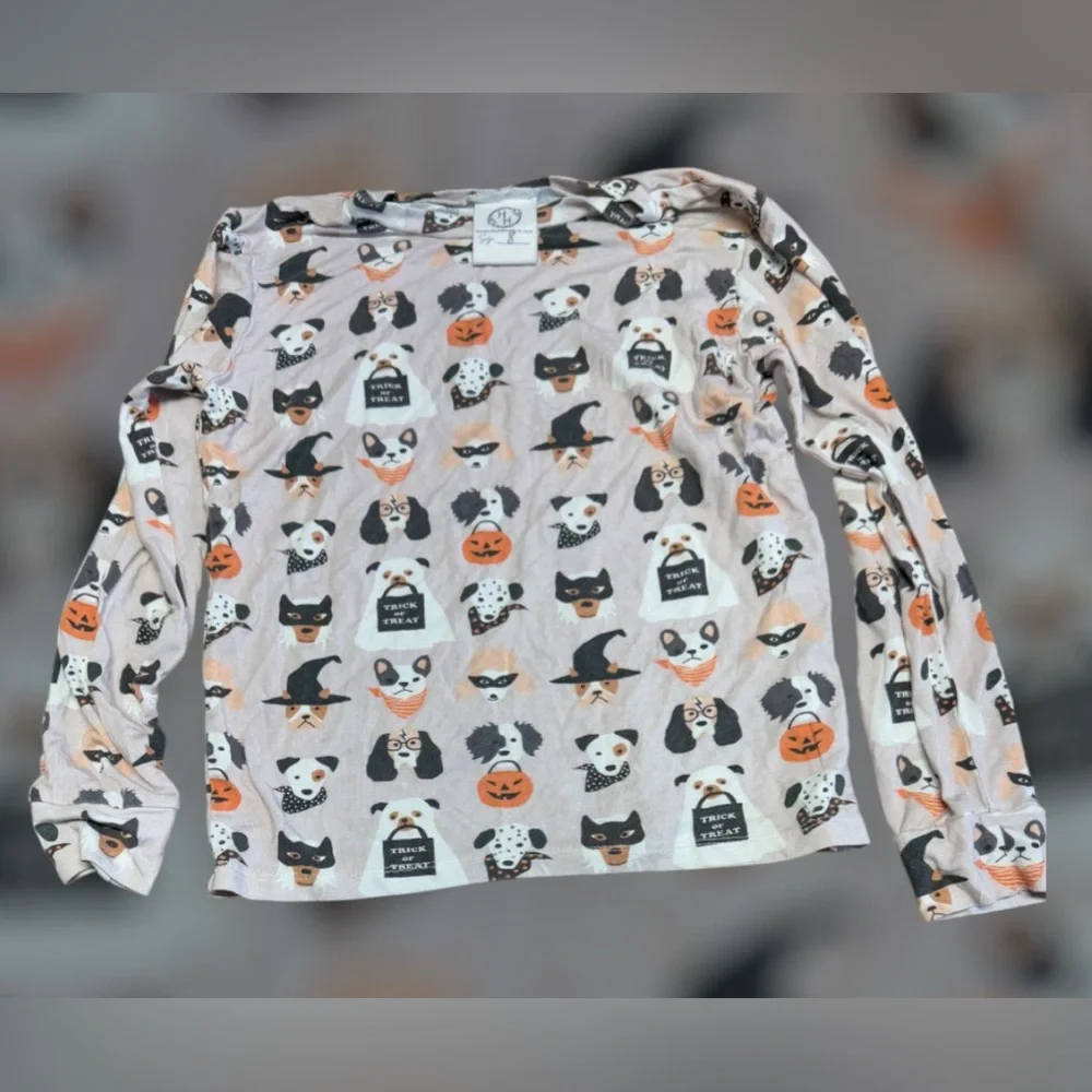 Harper Handmade Two Piece Pajamas SZ 8 Halloween Dogs